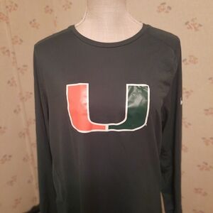 Nike Green Long Sleeve Shirt with Logo
